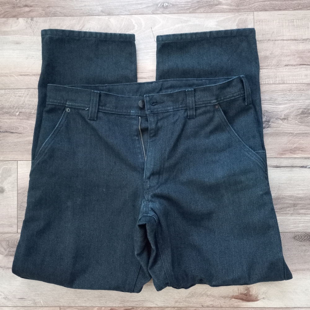 Men's Patagonia Iron Forge Hemp Canvas Double Knee Pants Black Ink 33x30.5 EUC
